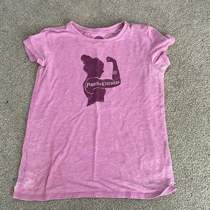 This is a Life Is Good T-Shirt. It is a heathered purple T.
